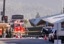Minivan crashes into downtown l a crowd injuring 9 including 3 boys