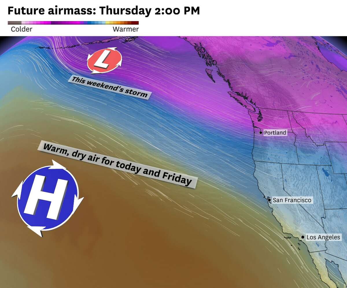 Unstable air over bay area continues into thursday but sunny weekend is ahead