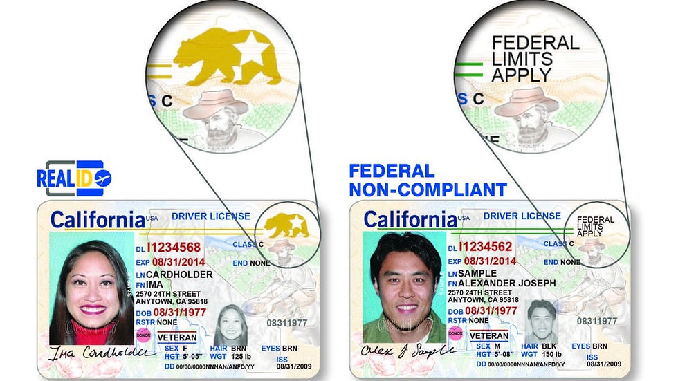 Dmv vvng card californians encourages requiring longer victor California real id bay area dmv documents passport