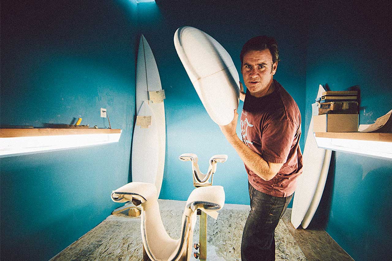 Beachgrit board pro Surfboard shaper matt biolos sues lady gaga over use of mayhem for new tour apparel