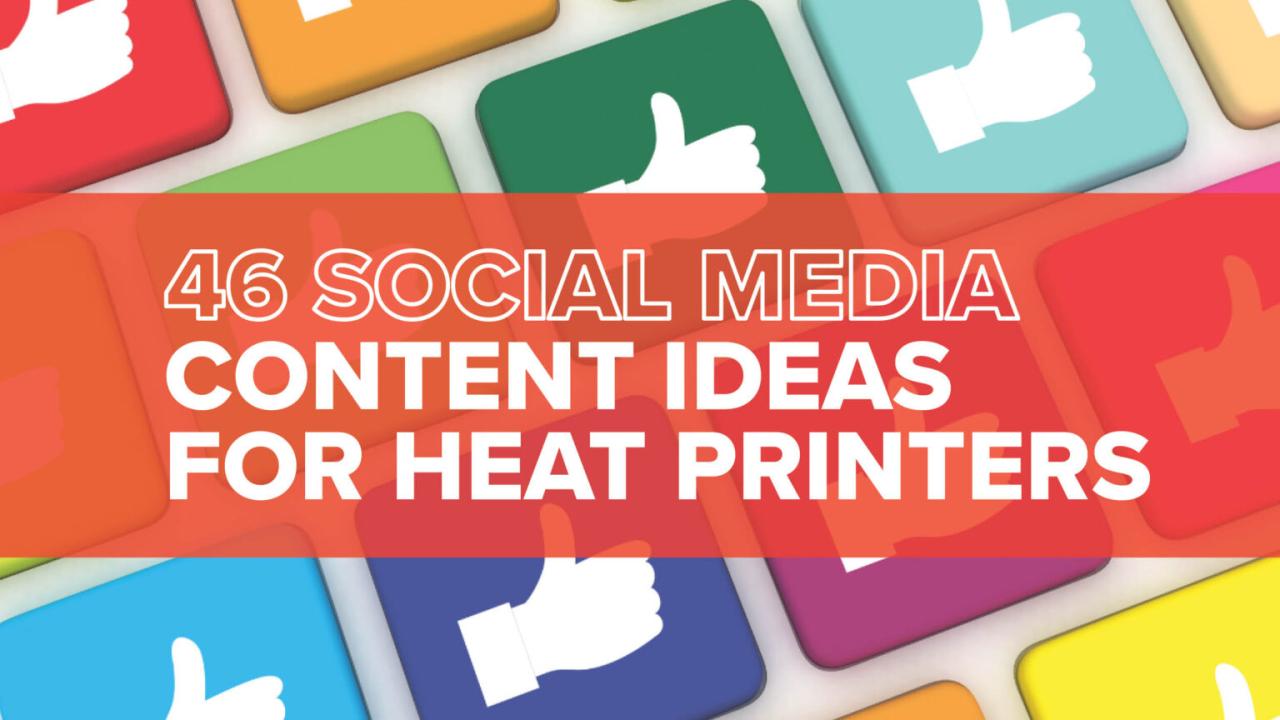 Social media content ideas