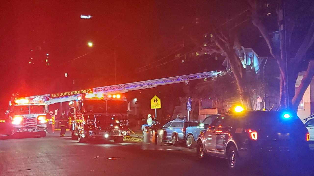 San jose early morning home fire displaces seven people