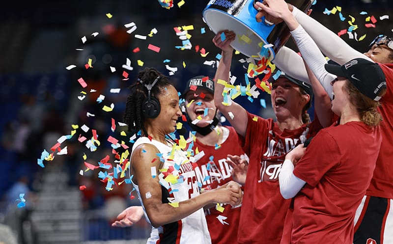 Stanford out of acc tournament on louisville buzzer beater in furious finish
