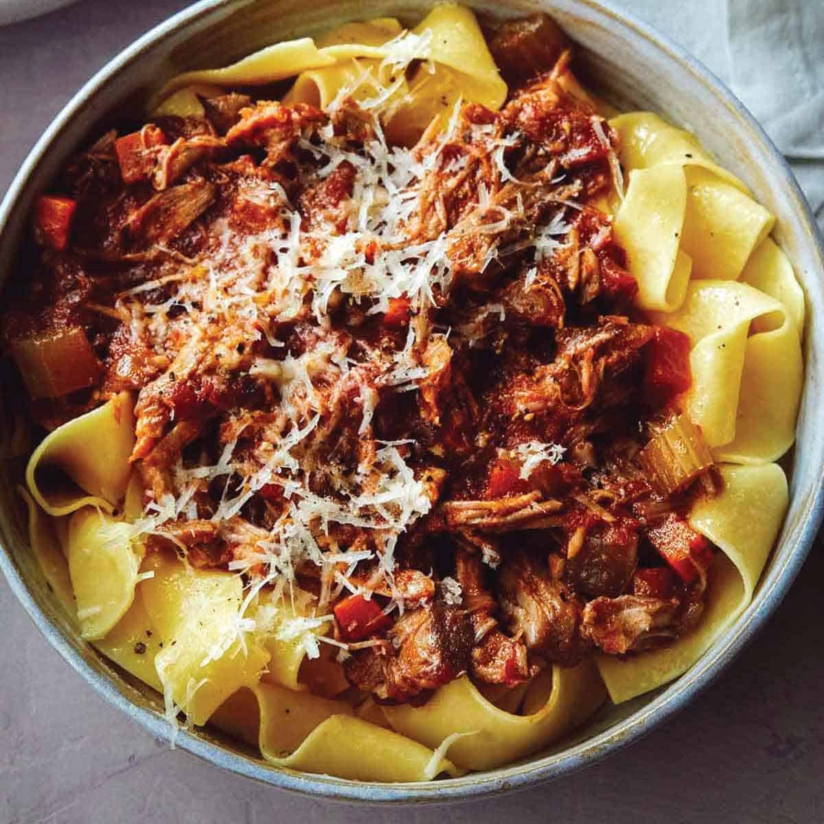 Treat yourself to a comforting bowl of pork ragu