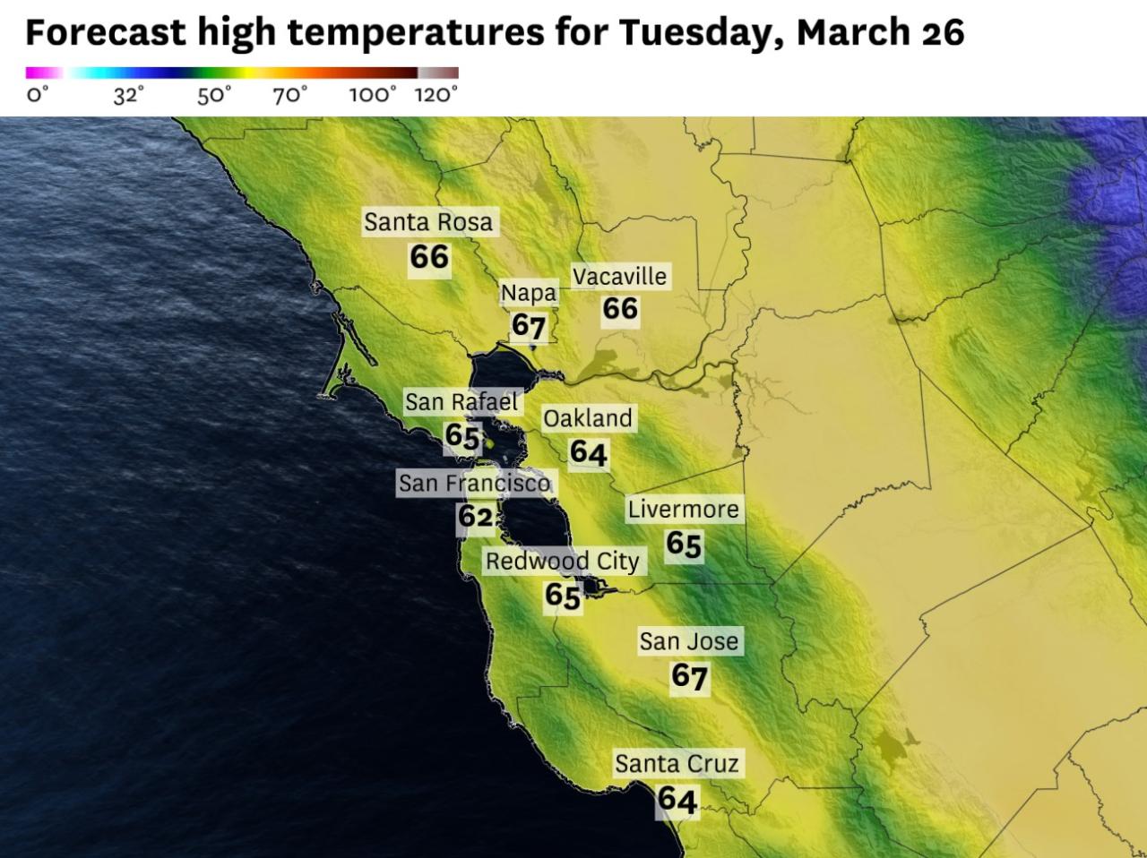 A wet weather pattern is starting to settle into the bay area