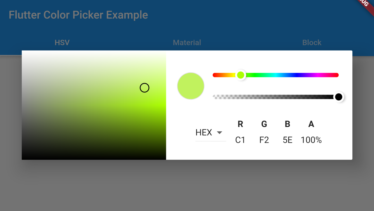 Google chrome color picker