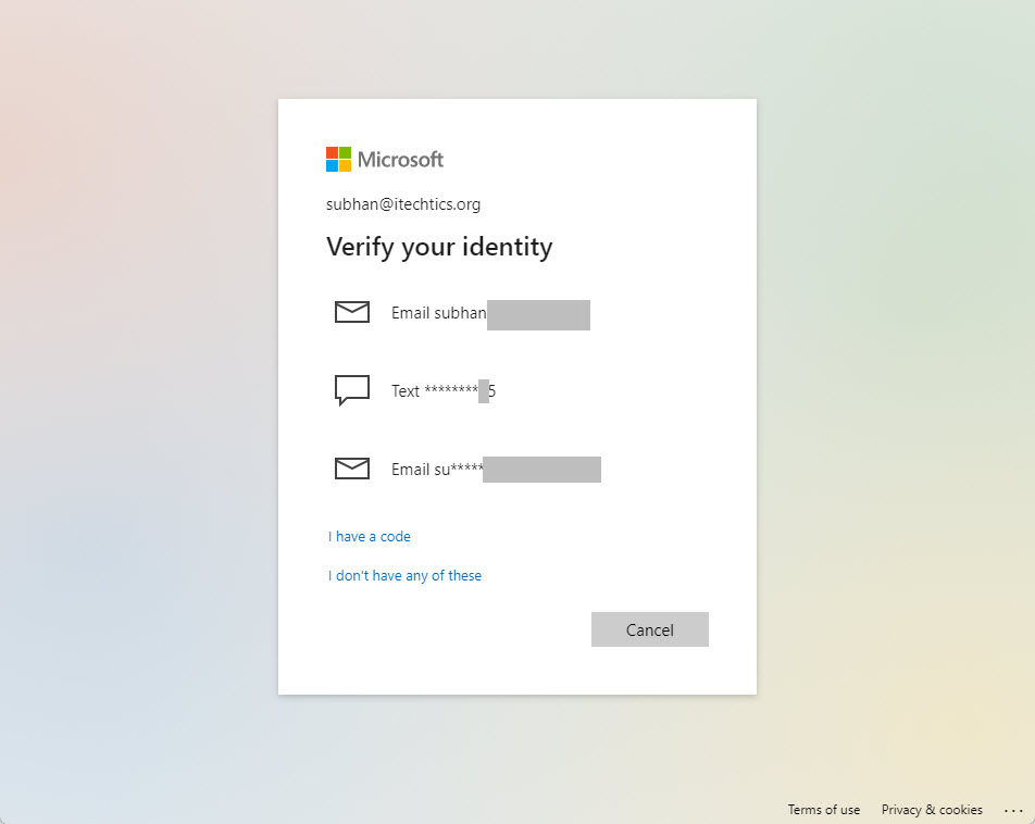 Setup 2fa with microsoft authenticator