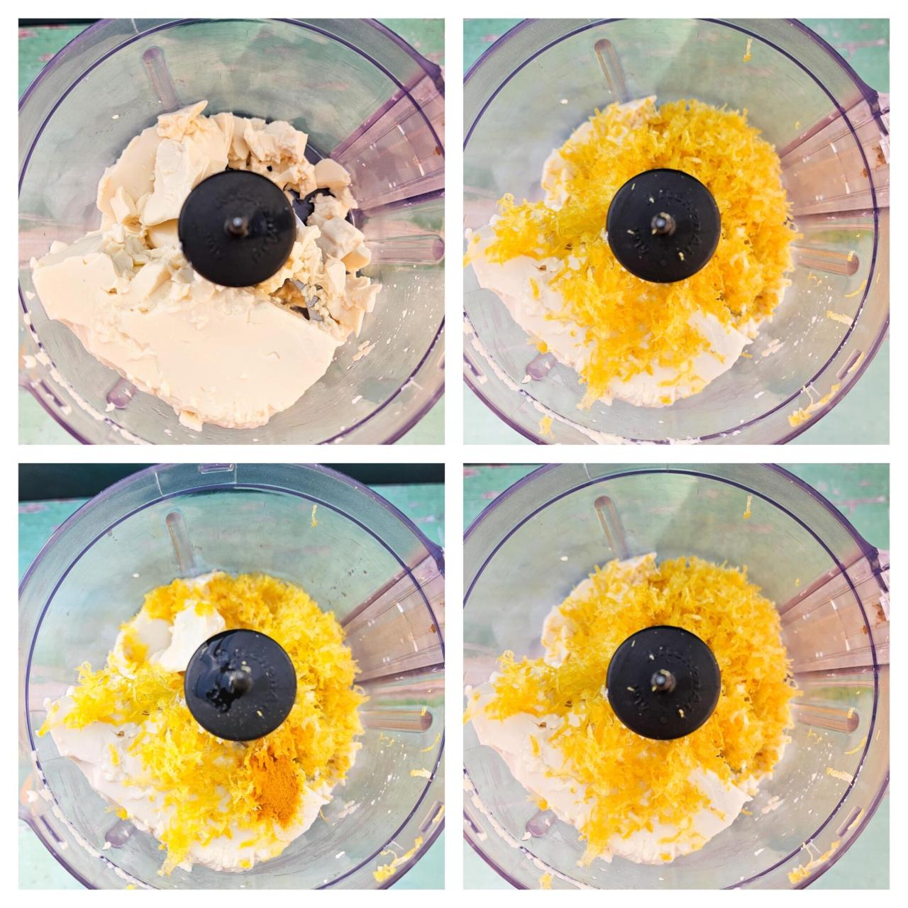 Recipe vegan lemon mousse with cherry compote