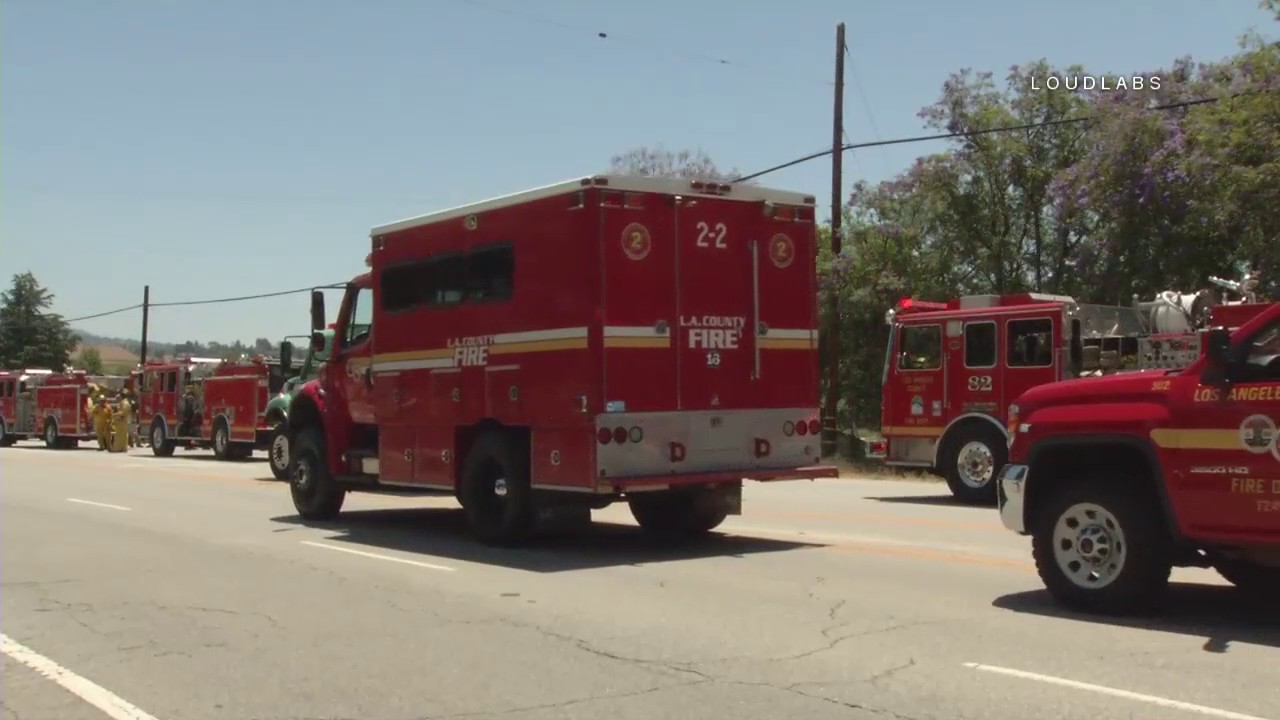 Fast moving wind driven hurst fire forces evacuations in sylmar