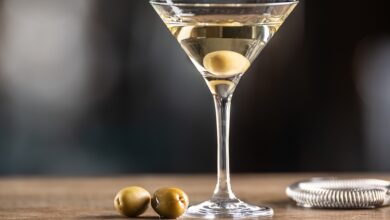 A southern style martini artillery cocktail
