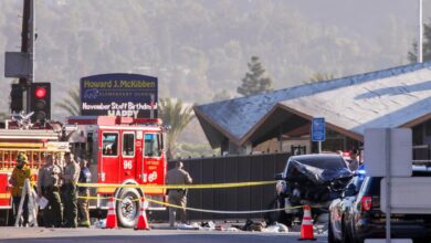 Minivan crashes into downtown l a crowd injuring 9 including 3 boys