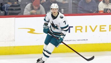 San jose sharks nico sturm and william eklund questionablre for game versus new jersey devils